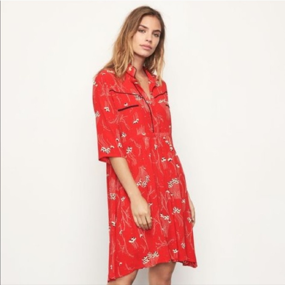 Ba&Sh | Floral-print Short Sleeve  Dress